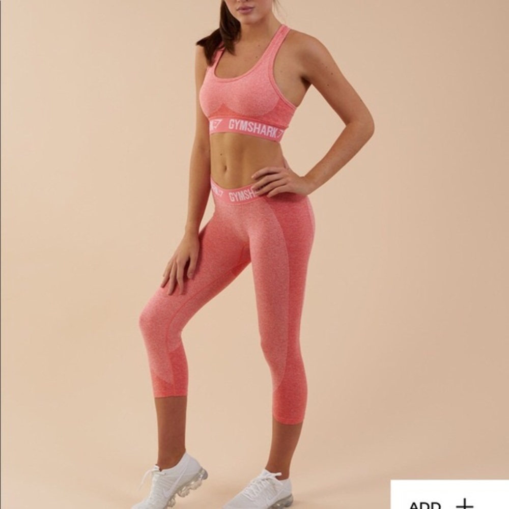 GymShark - Flex Cropped Leggings (Peach)